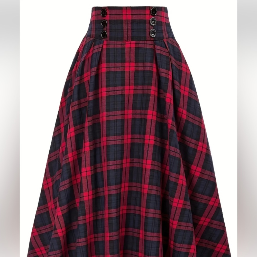 Plaid Print Skirt